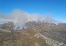 Declarado de nivel 1 un incendio en Espinosa de los Monteros ante la previsión de más de doce horas para su control