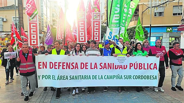 Protesta por la situacón del hospital