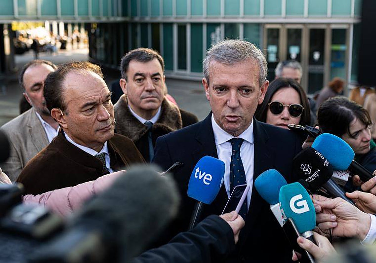 El presidente de la Xunta y candidato del PP, Alfonso Rueda, este domingo