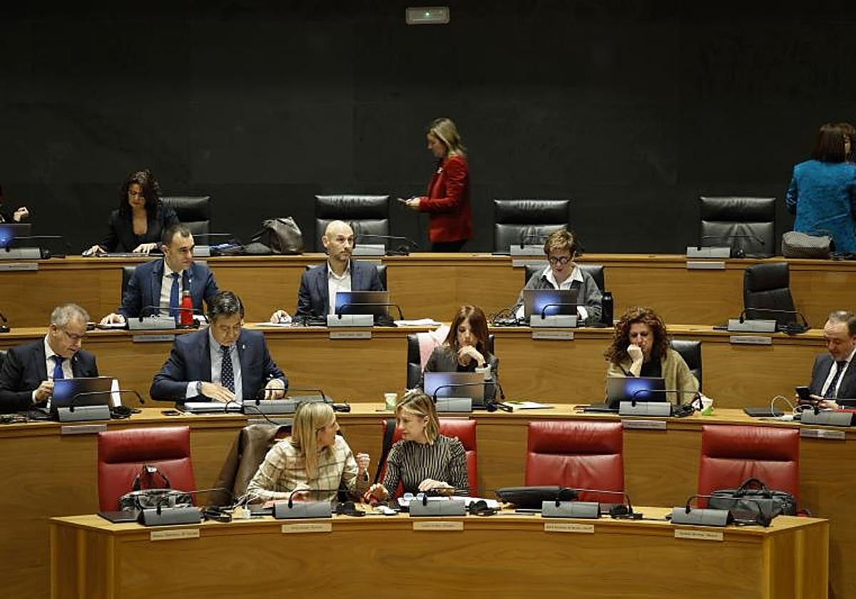 Sesión plenaria en el Parlamento de Navarra