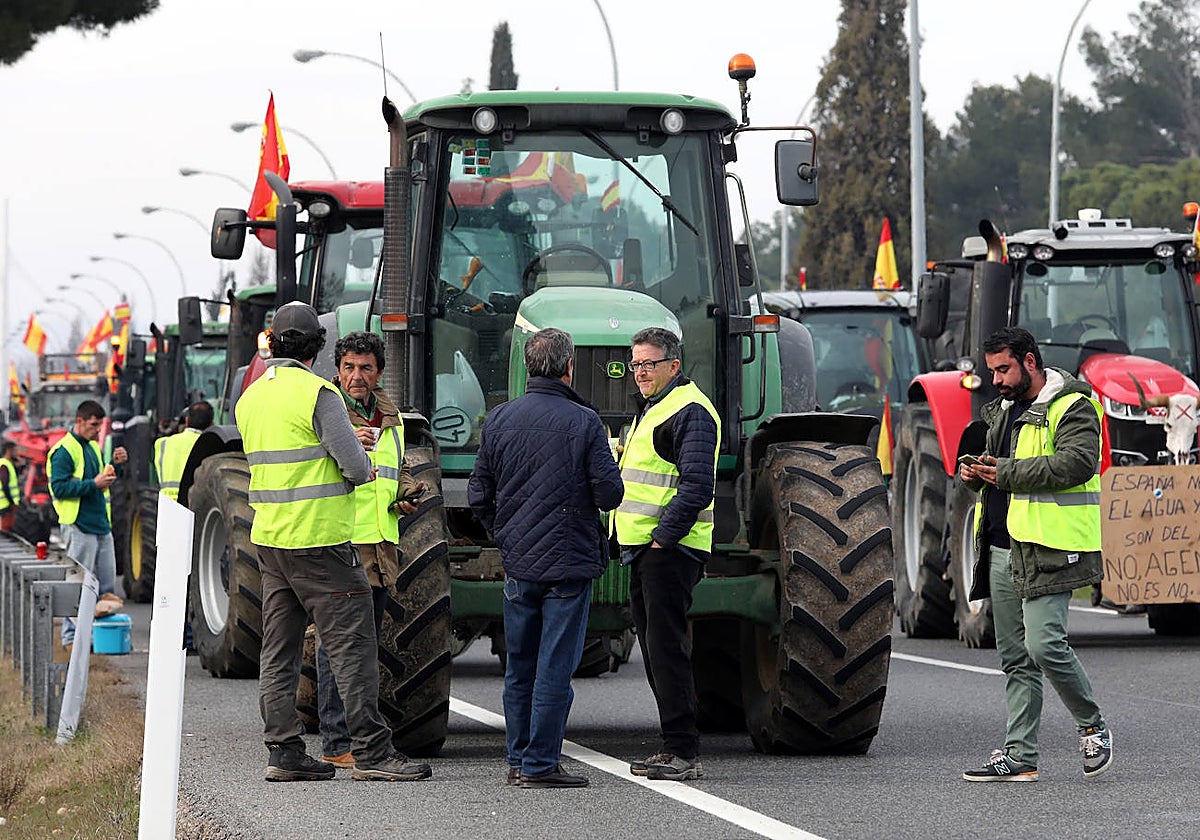 Manifestantes en la provincia de Toledo