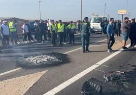 Dos detenidos por los cortes de la autovía durante las concentraciones de agricultores en Almería