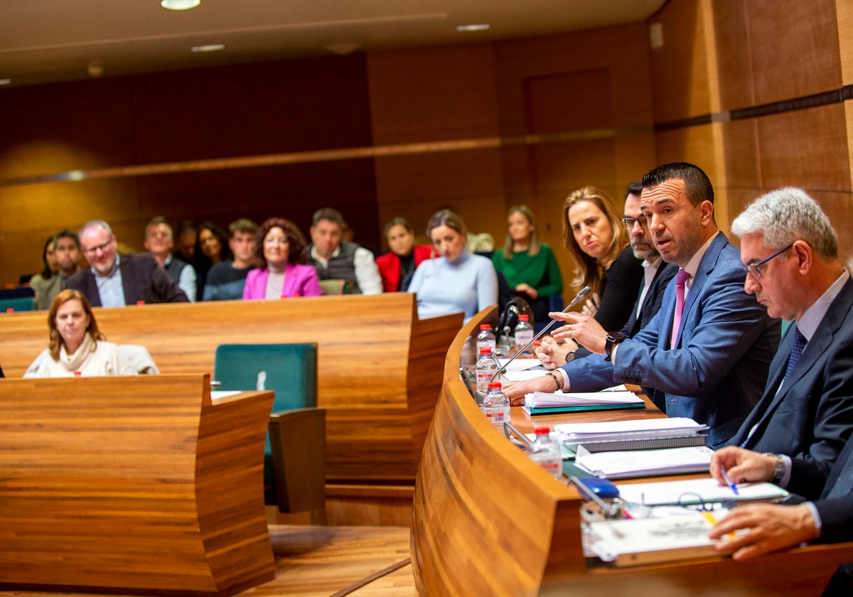 El diputado provincial Ricardo Gabaldón, durante su intervención en el Plano de la Diputació de València, este sábado.