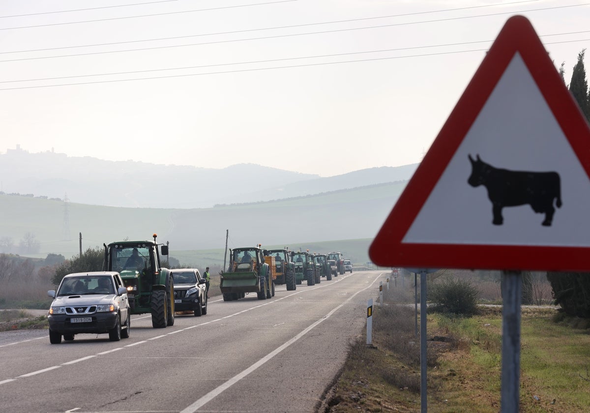 Tractores rumbo a Córdoba en las protestas de esta semana