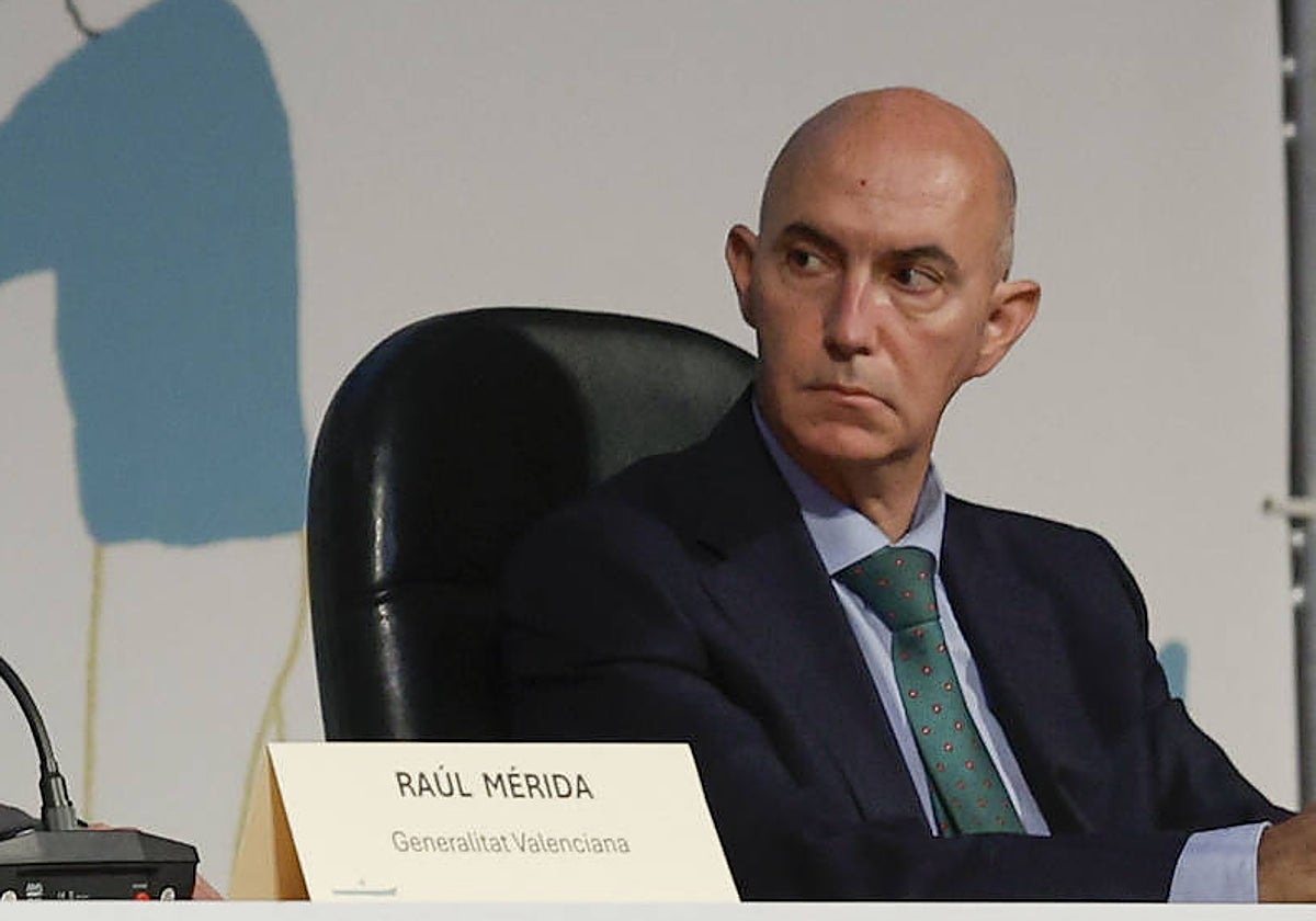 Imagen del concejal de Vox en Valencia José Gosálbez, este miércoles, durante su participación en una conferencia