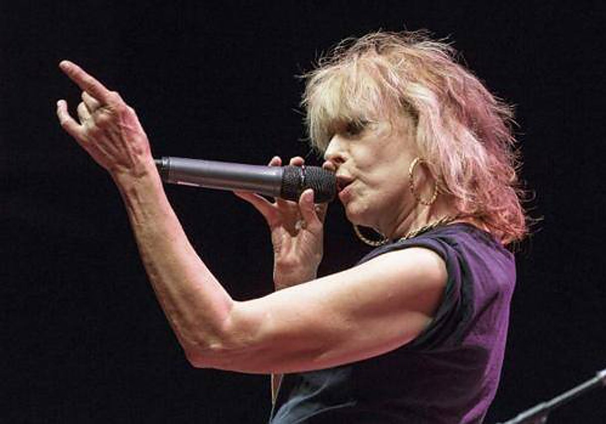 Chrissie Hynde de Pretenders, durante un concierto en Madrid