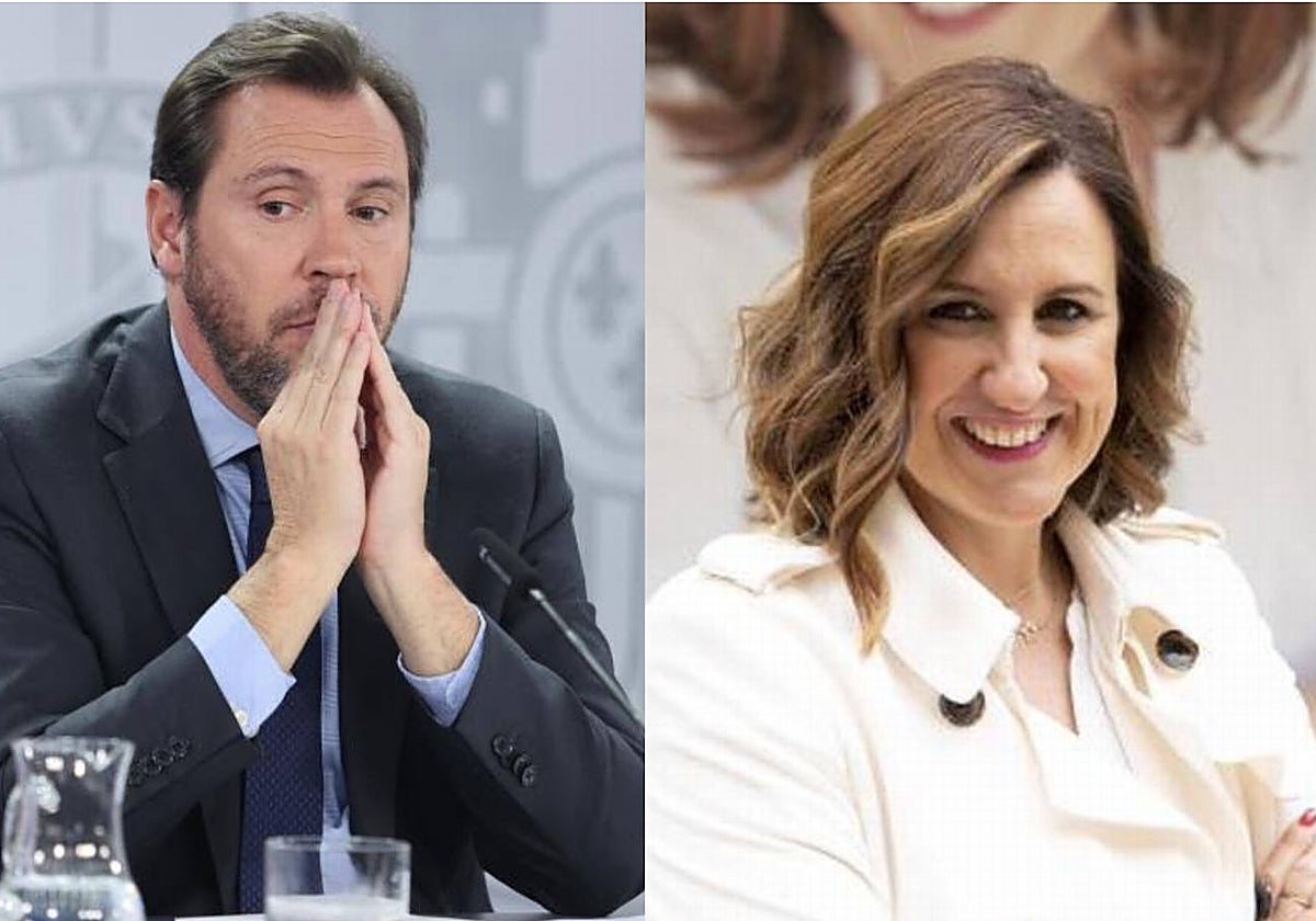 Imagen de archivo del ministro de Transportes, Óscar Puente, y la alcaldesa de Valencia, María José Catalá