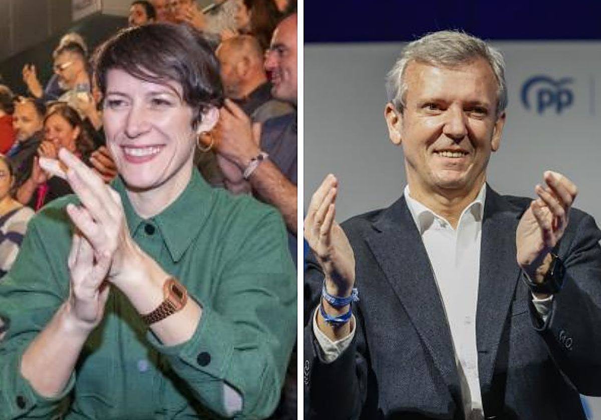 Ana Pontón (BNG) y Alfonso Rueda (PP)