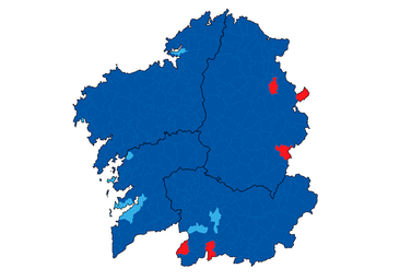 Mapa Qué han votado los gallegos calle a calle