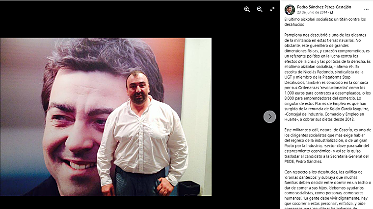 Los elogios de Sánchez a Koldo: «Uno de los gigantes de la militancia» socialista