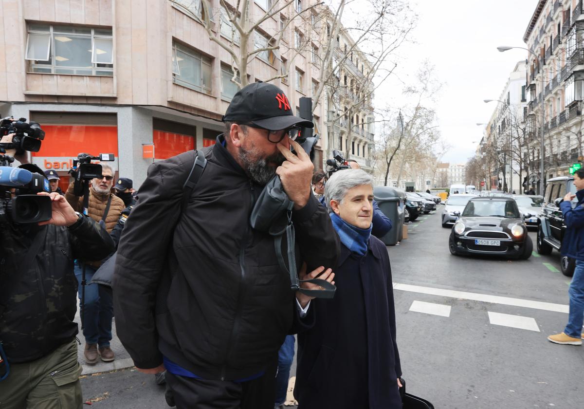 Koldo García en los alrededores de la Audiencia Nacional