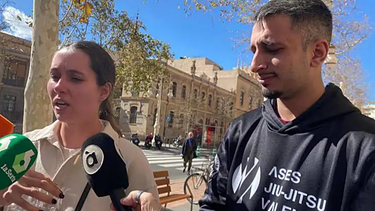 La pareja rescatada del incendio del edificio de Campanar, en Valencia