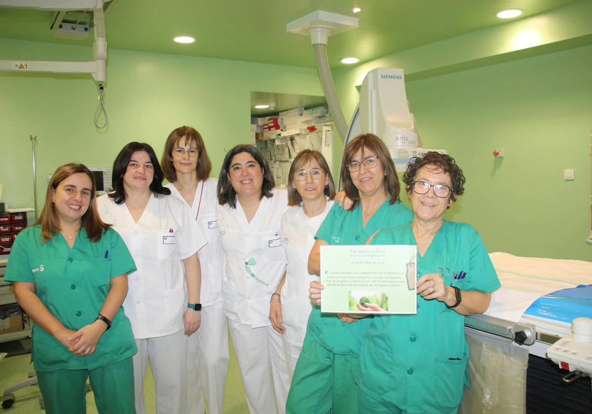 El Hospital Virgen de la Luz de Cuenca, reconocido por su labor en el reciclaje del contraste yodado