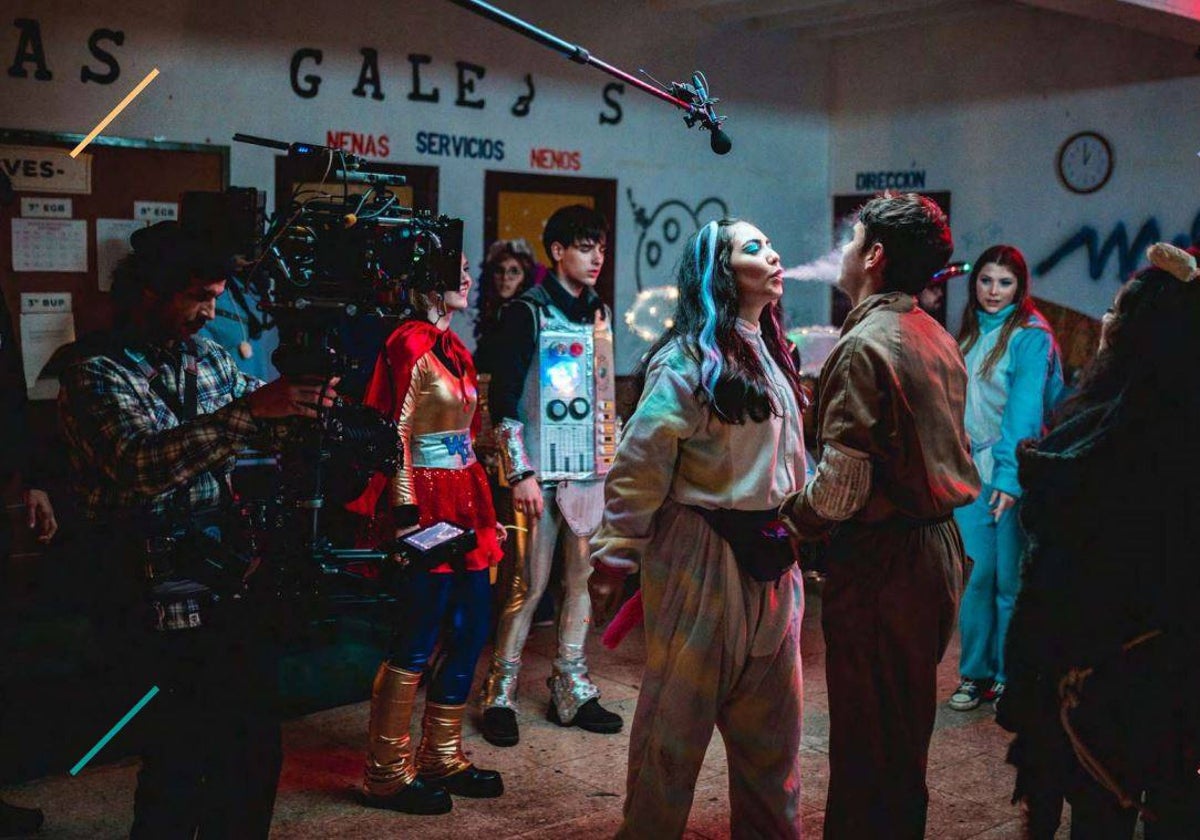 Set de rodaje de una de las 75 producciones que configuran la selección de 'Films of Galicia'