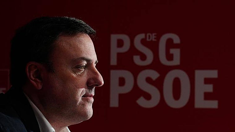 El líder del PSdeG, Valentín González Formoso, en una rueda de prensa la semana pasada