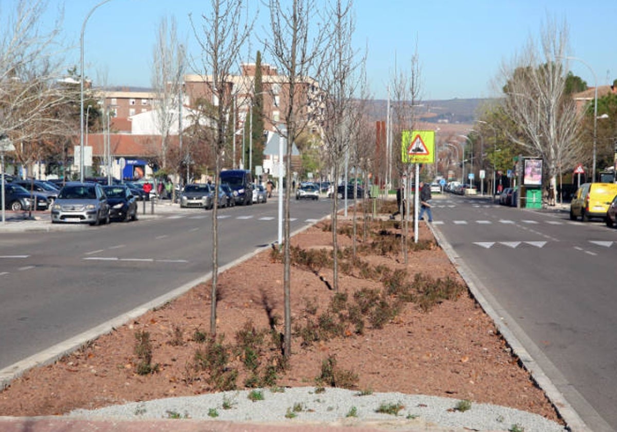 Avenida Guadarrama, en el barrio del Polígono