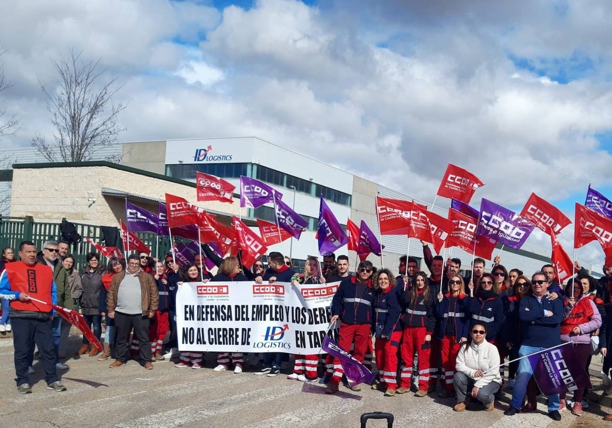 Trabajadores de la empresa ID Logistics en una de las manifestaciones
