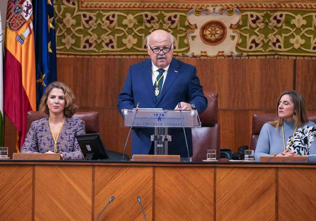 Jesús Aguirre, durante los actos institucionales por el Día de Andalucía