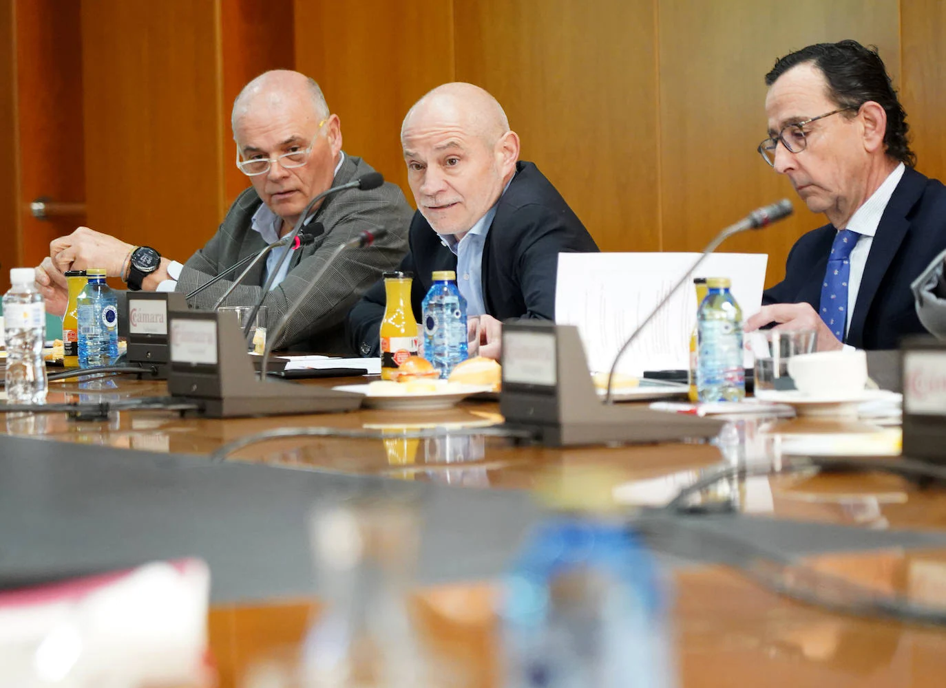 El presidente de la Cámara de Comercio de Valladolid, Víctor Caramanzana, durante la presentación de las acciones y proyectos que la corporación cameral desarrollará este 2024