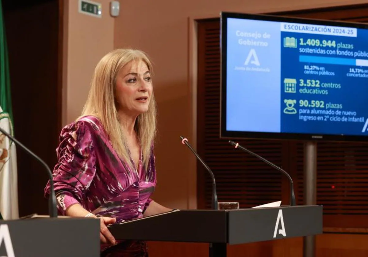 Patricia del Pozo, en la rueda de prensa tras el Consejo de Gobierno