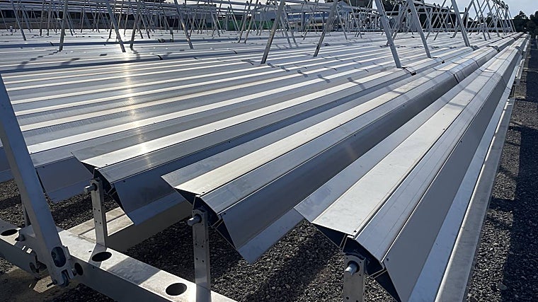 Imagen de la planta termosolar instalada en la fábrica de Heineken en Quart de Poblet (Valencia)