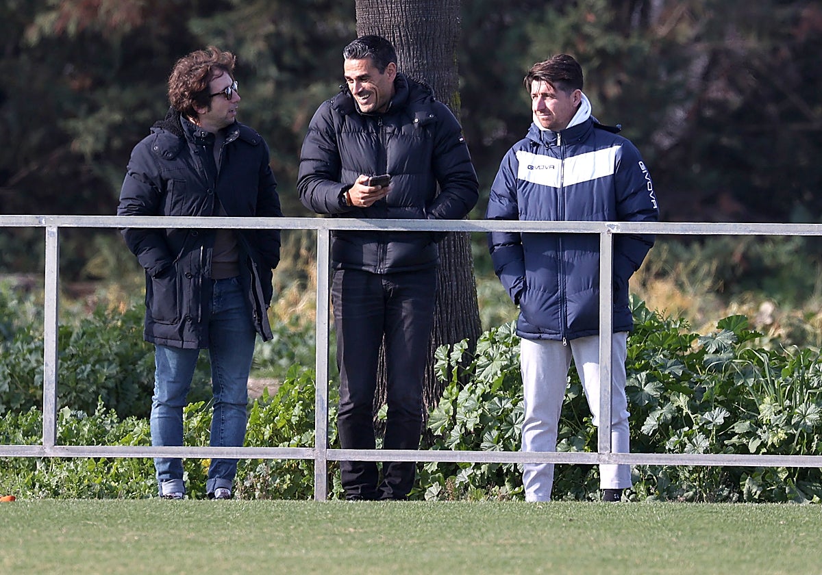 Juan Gutiérrez 'Juanito', Raúl Cámara y Javi Flores en la Ciudad Deportiva