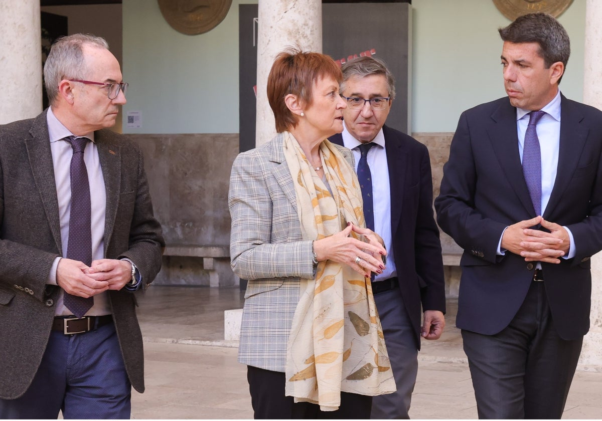 El presidente de la Generalitat Valenciana, Carlos Mazón, este jueves en la jornada sobre la Universidad.