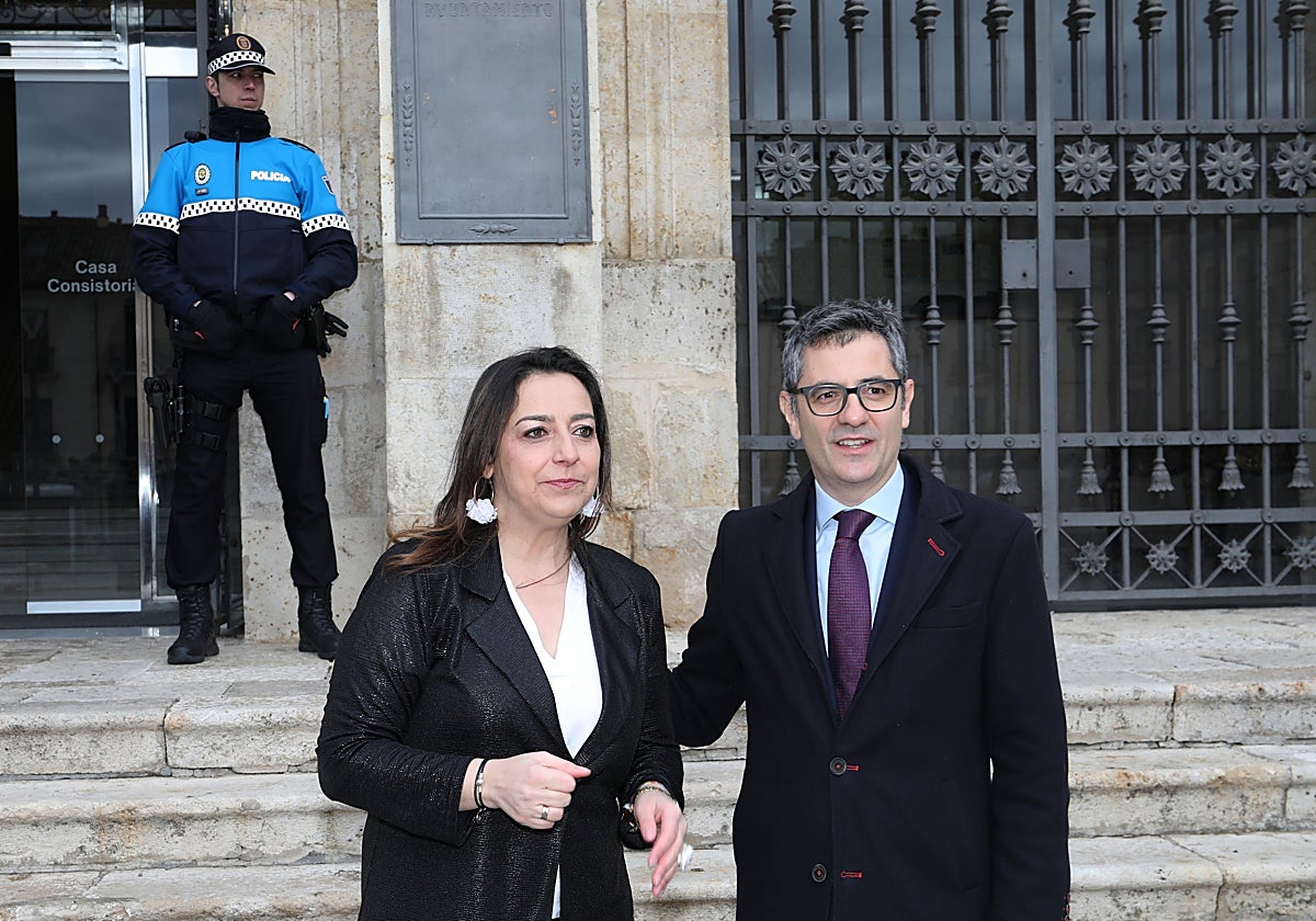 Bolaños, este viernes junto a la alcaldesa de Palencia