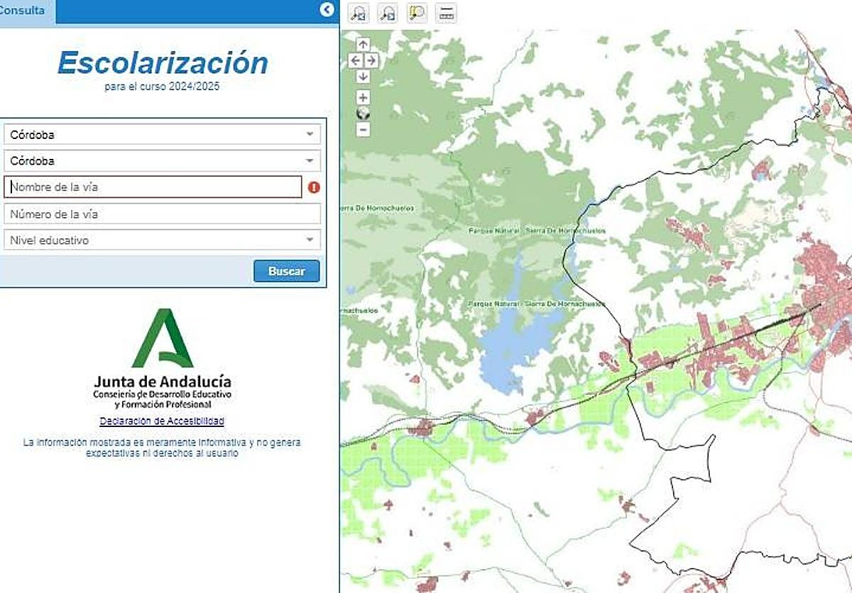 Mapa interactivo de escolarización en Córdoba: aquí puedes consultar el colegio que le corresponderá a tu hijo
