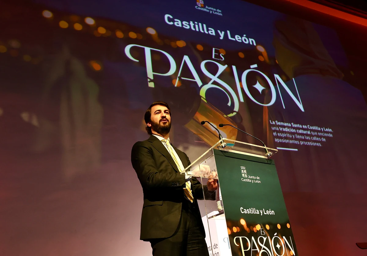 García-Gallardo, ayer en la presentación de la Semana Santa de Castilla y León en Madrid