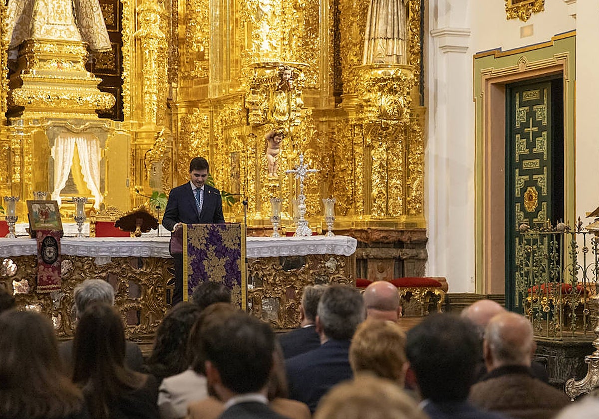 Emilio González, durante su pregón de la juventud, el sábado