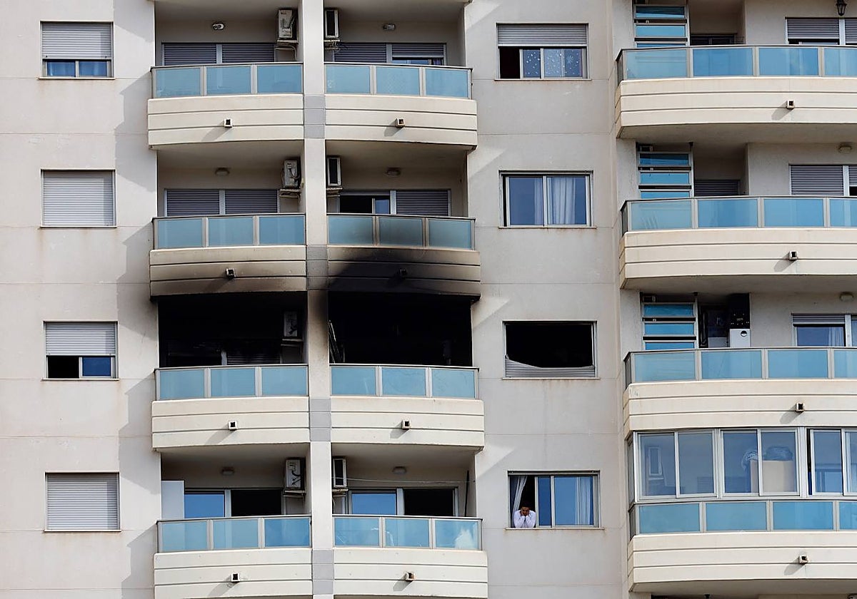 Imagen de la vivienda siniestrada en Villajoyosa