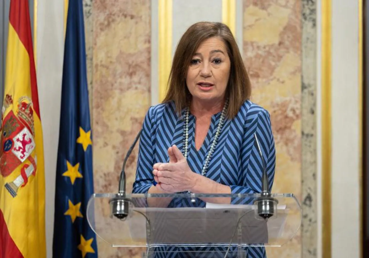 La expresidenta de Baleares y presidenta del Congreso de los Diputados, Francina Armengol