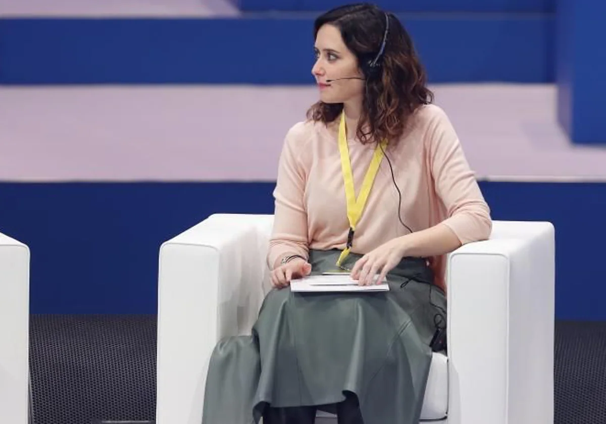 Isabel Díaz Ayuso, en el congreso del Partido Popular Europeo