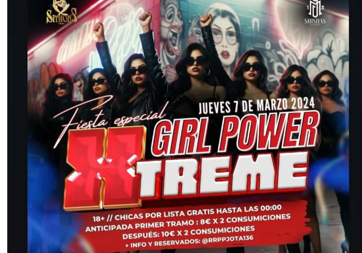 Cartel de la discoteca