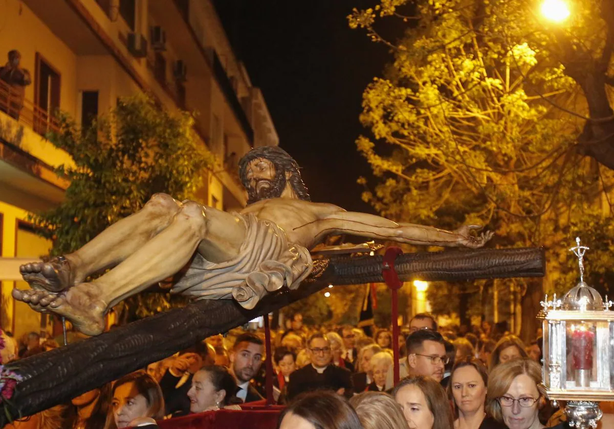 El Cristo de la Confianza, en vía crucis por Ciudad Jardín en 2019