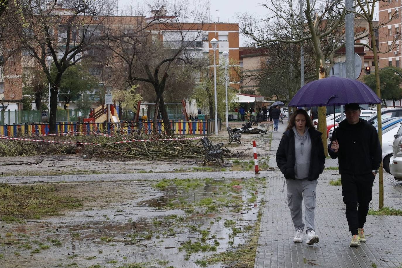 Fotos: los estragos de la lluvia y el viento en Córdoba