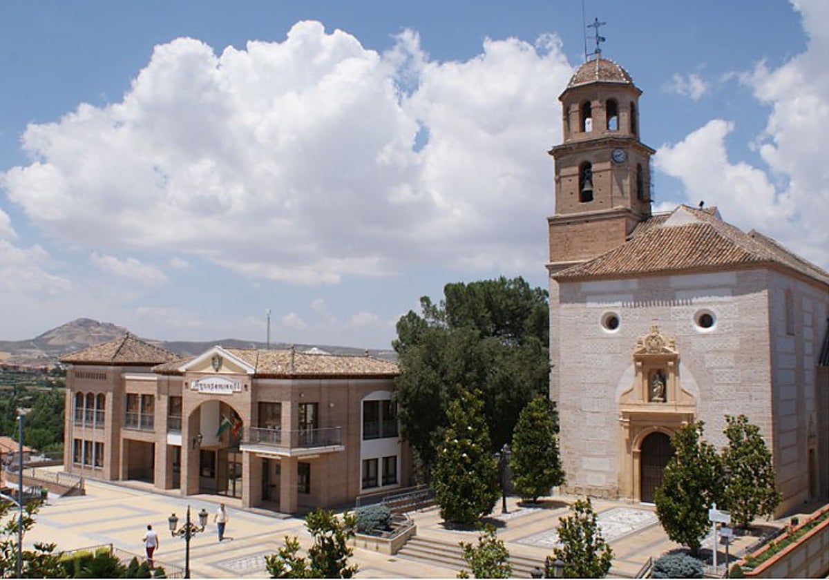 Vista de Alhendín, pueblo granadino donde ha habido cuatro pequeños terremotos en diez días