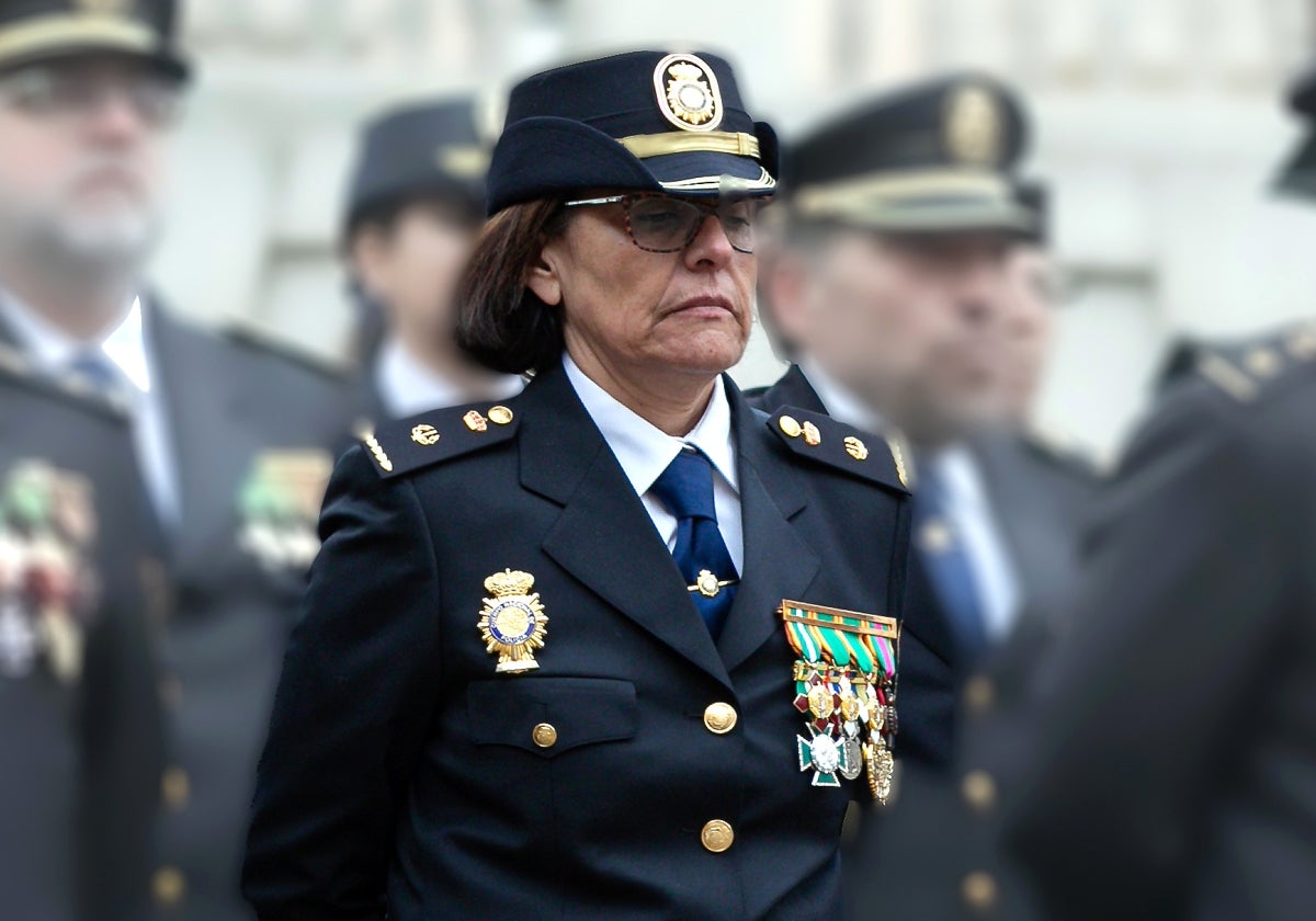 Olga Lizana, en enero, durante la celebración en Toledo del bicentenario de la Policía Nacional