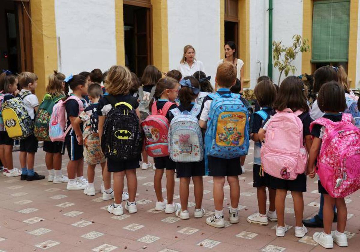 Niños en un colegio de la capital cordobesa