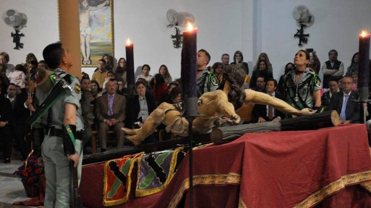 Guardia y custodia legionaria al Santísimo Cristo de la Buena Muerte en El Parador-Roquetas de Mar.