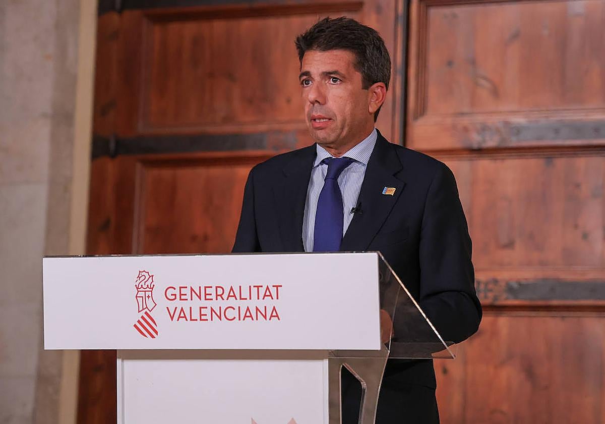 Imagen de archivo del presidente de la Generalitat Valenciana, Carlos Mazón