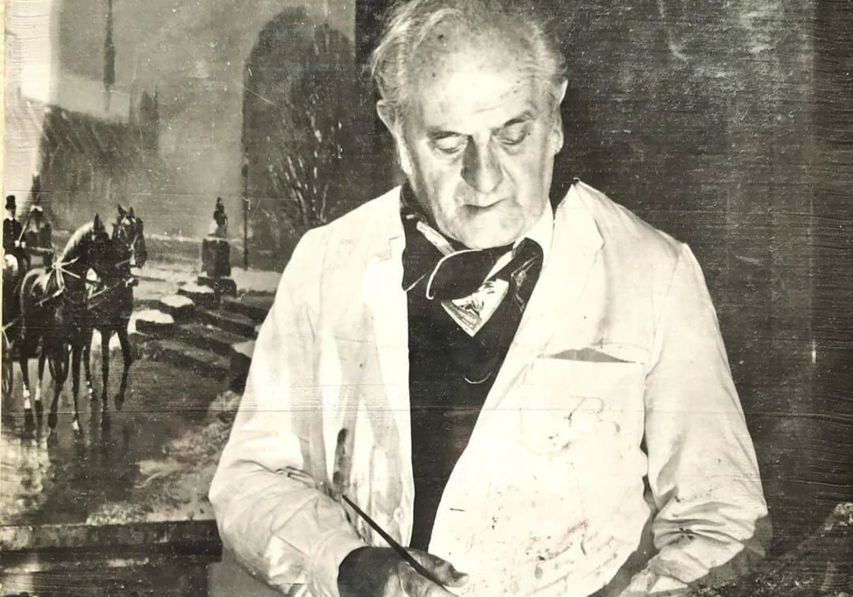 Alfredo Palmero de Gregorio en su taller