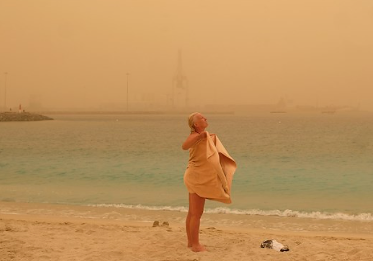 Episodio de calima en Canarias en foto de archivo