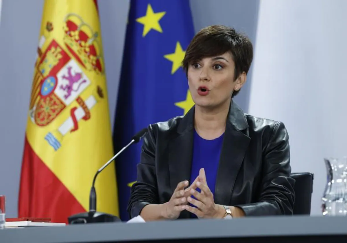 La ministra de Vivienda, Isabel Rodríguez, en la rueda de prensa tras el Consejo de Ministros