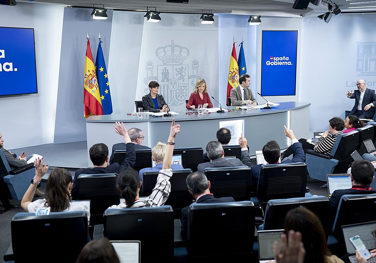 Una rueda de prensa tras el Consejo de Ministros