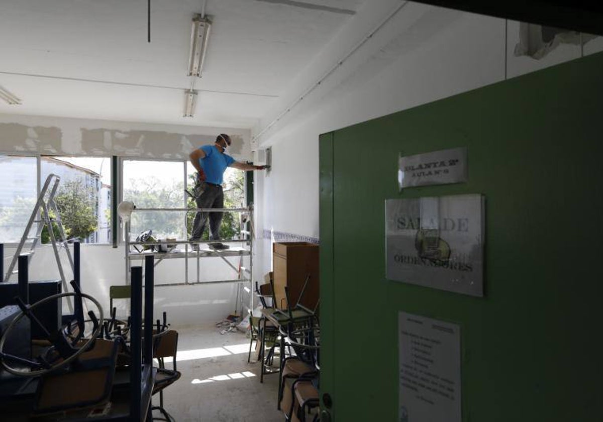Obras en un colegio de Córdoba