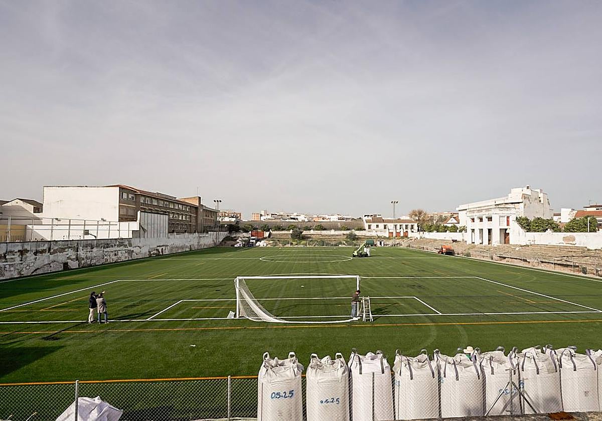Imagen del estadio de San Eulogio que afrontar el final de la primera fase de su reforma