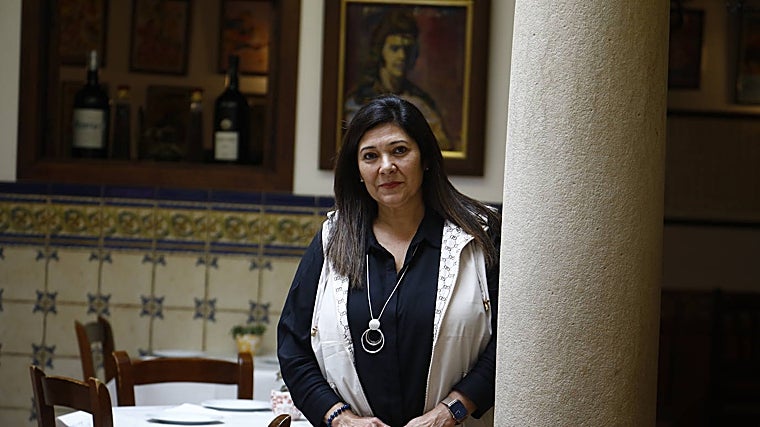 Mercedes Villar posa en el Rincón de las Beatillas