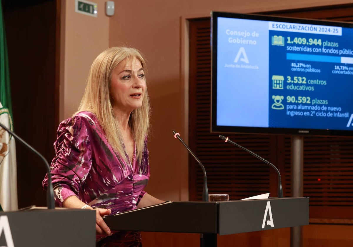 La consejera de Desarrollo Educativo y FP del Gobierno andaluz , Patricia del Pozo